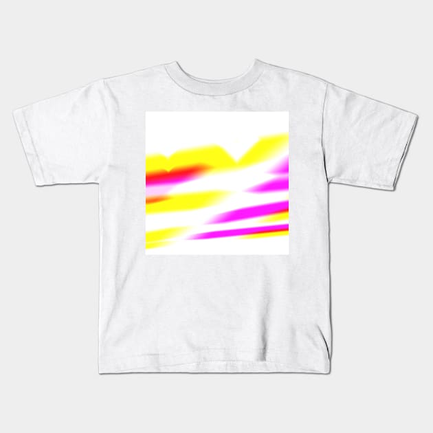 red yellow pink white abstract texture Kids T-Shirt by Artistic_st